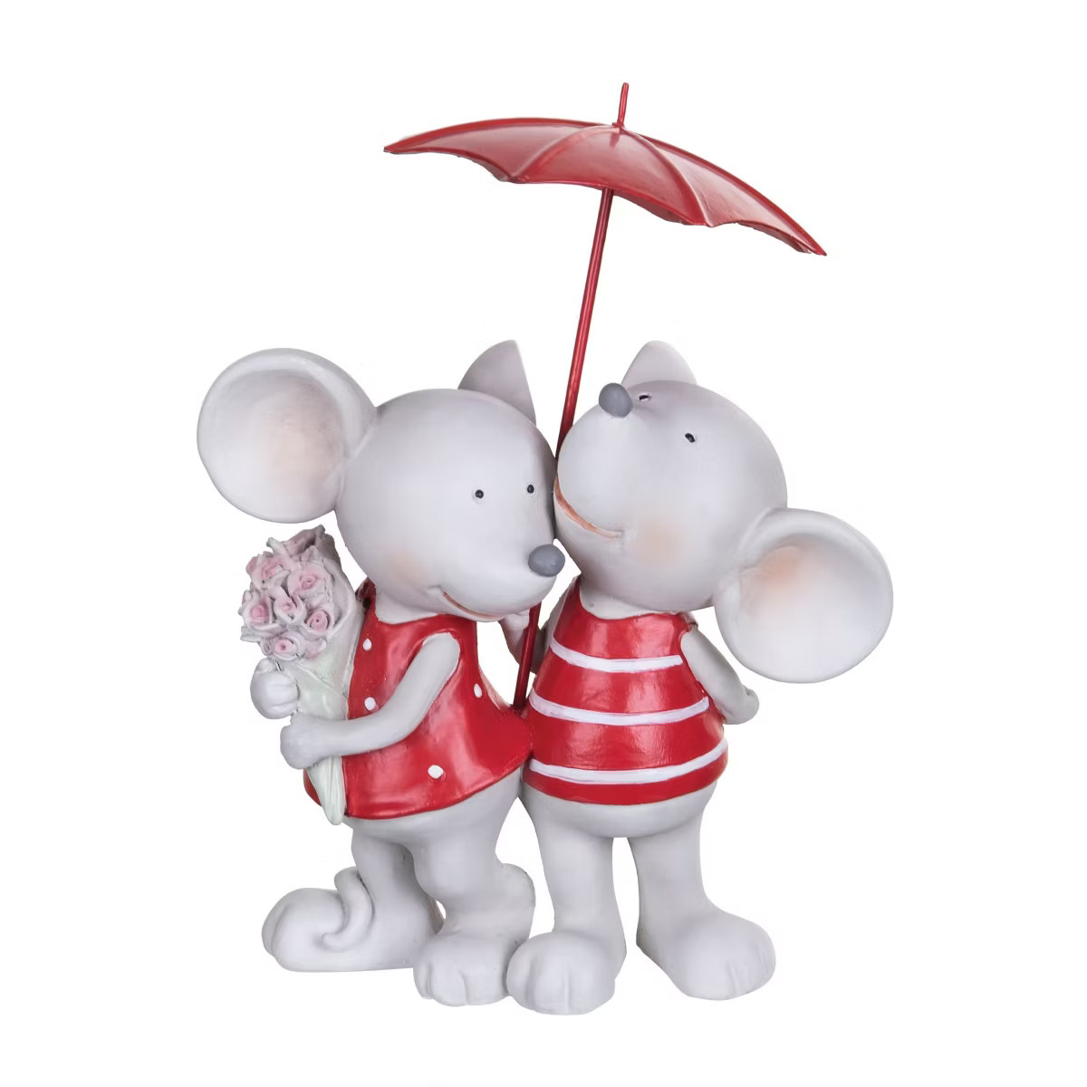C&F Home Rain or Shine Cute Decorative Valentine's Day Mice w/ Umbrella & Bouquet of Flowers Figu... | Target