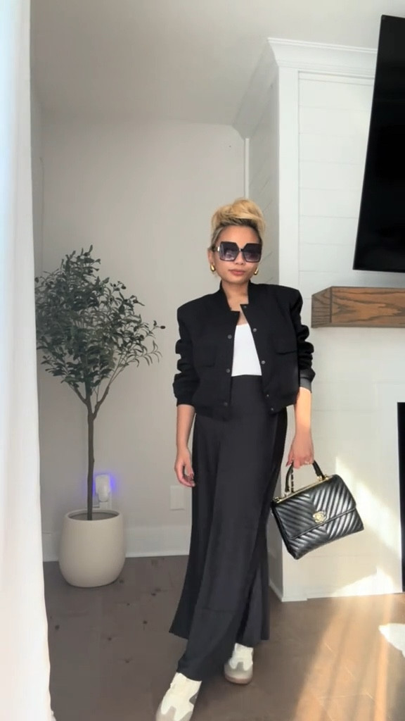 See what I did there? Same base, different ways to style it. Matter of fact, this jacket is also featured just a couple of days back.
Basics is basic baby and the outfit combinations are endless ✨🤌
#capsulewardrobe #fallcapsulewardrobe
#fallfashiontok 

Fall fashion, chic fall fashion, maxi silk skirt style, bomber jacket fall, casual fall outfitts

#LTKWorkwear #LTKStyleTip #LTKSeasonal