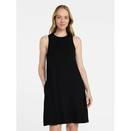 Time and Tru Women's Sleeveless Knit Swing Dress, Sizes XS-XXXL | Walmart (US)
