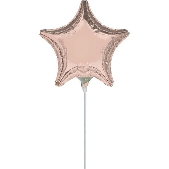 Anagram 87789 9 in. Rose Gold Solid Color Star Foil Balloon | Walmart (US)
