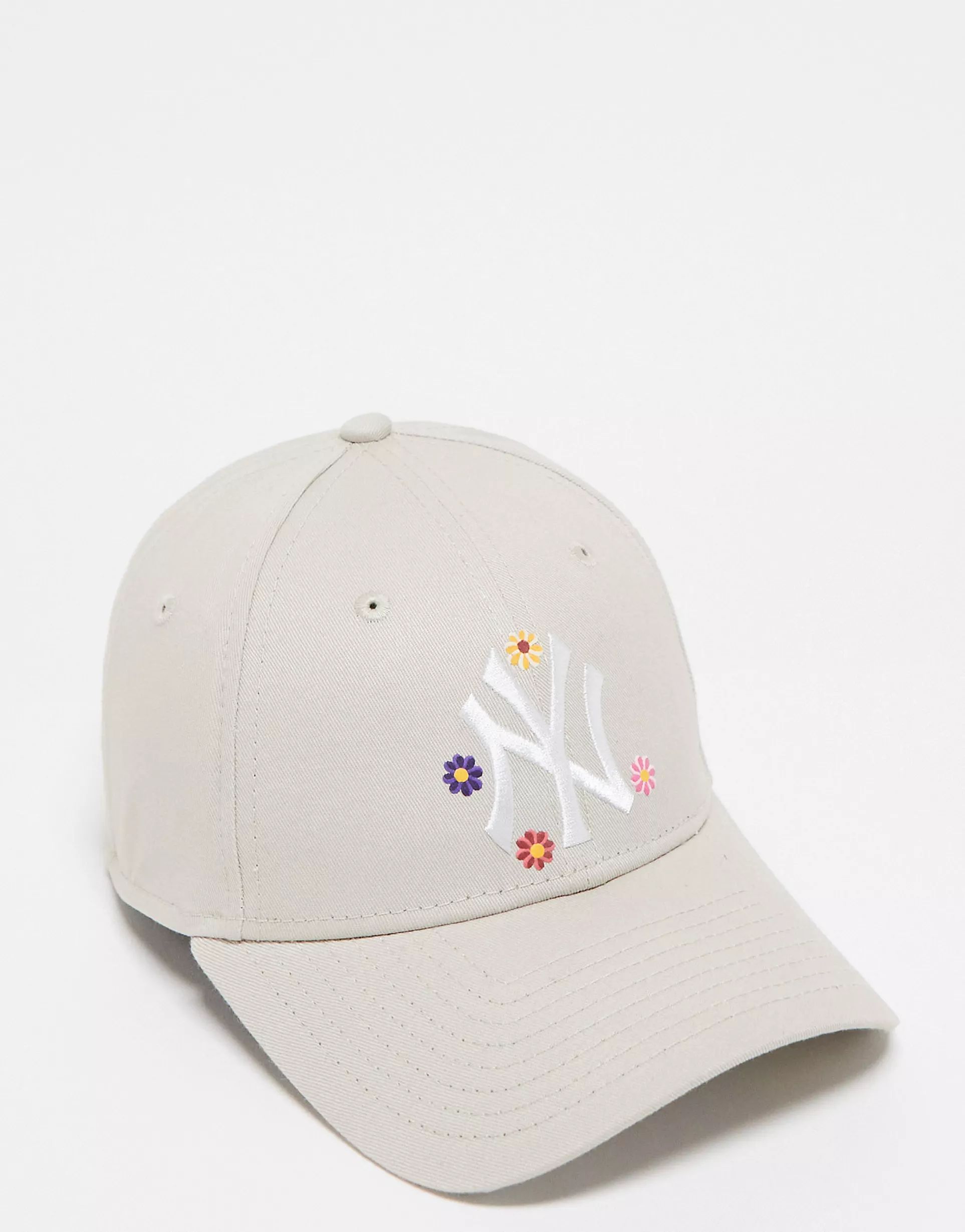 New Era embroidered flowers 9forty cap in beige | ASOS | ASOS (Global)