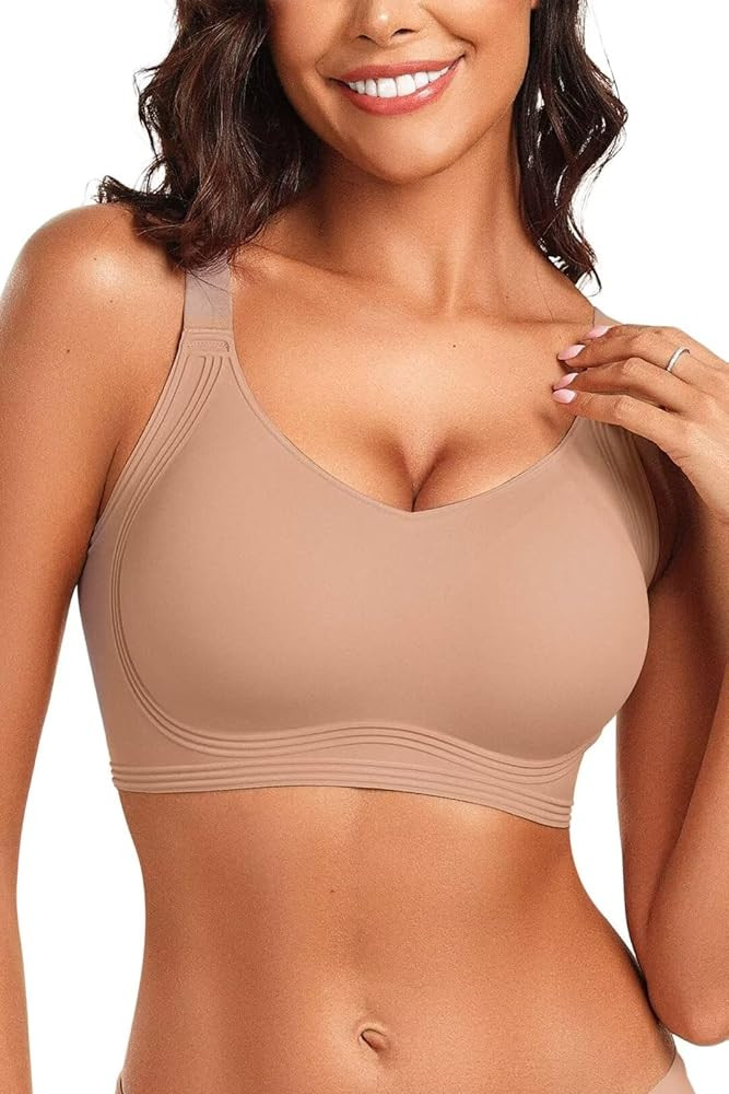 Vertvie Women's Seamless Wireless Push Up Bras with Support and Lift No Underwire Bralettes Full ... | Amazon (US)