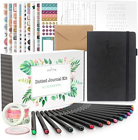 Ultimate All-in-One Journaling Kit - Incl. Dotted Journal, Stencils, Stickers, Pens, Washi Tapes,... | Amazon (US)