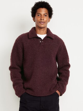 Bouclé Sherpa Polo | Old Navy (US)
