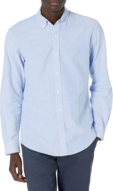 Amazon Essentials Men's Regular-Fit Long-Sleeve Oxford Shirt | Amazon (UK)