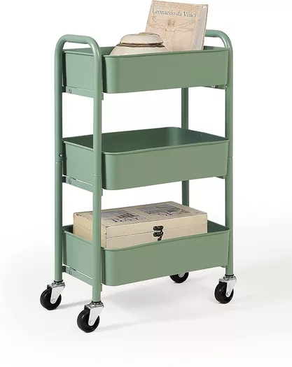  Pipishell 3-Tier Rolling Cart with Wheels, Rolling