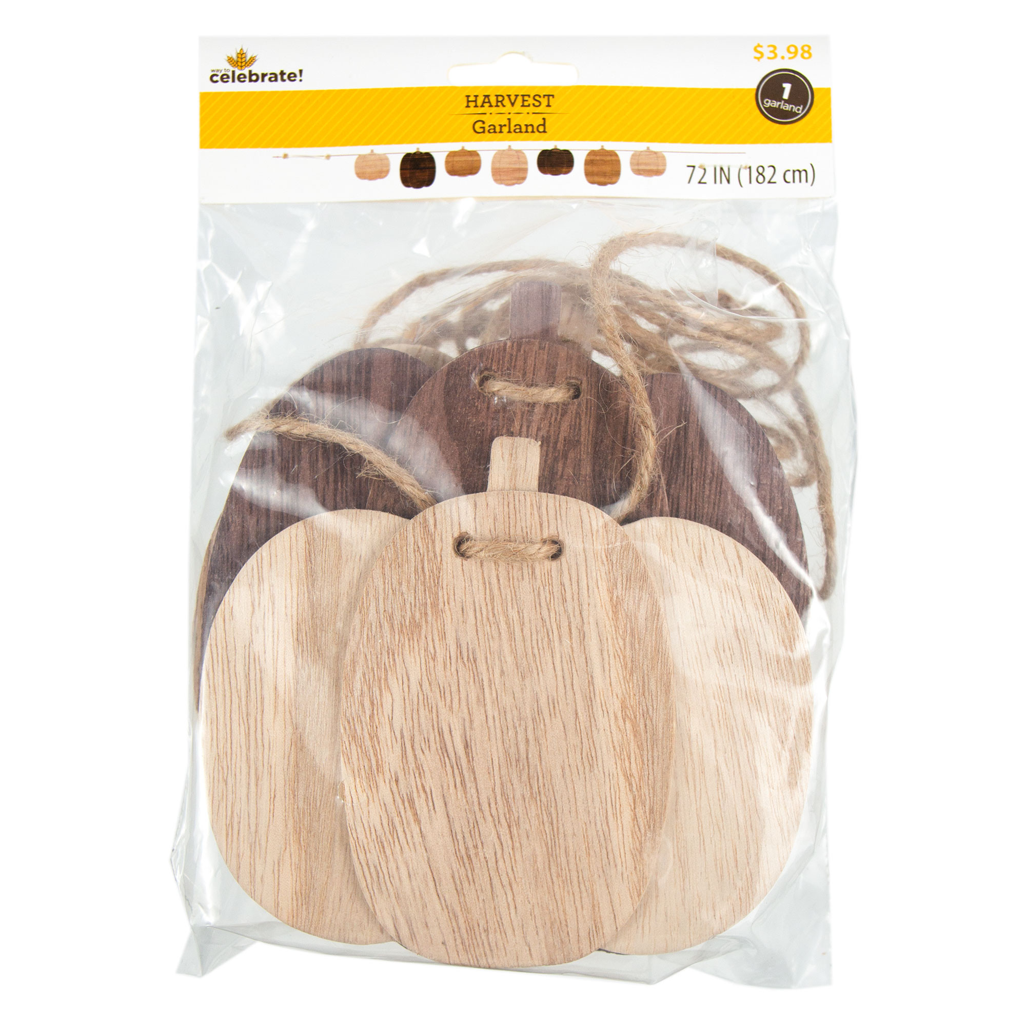 Way To Celebrate Harvest 6-Foot Wooden Pumpkins Banner | Walmart (US)