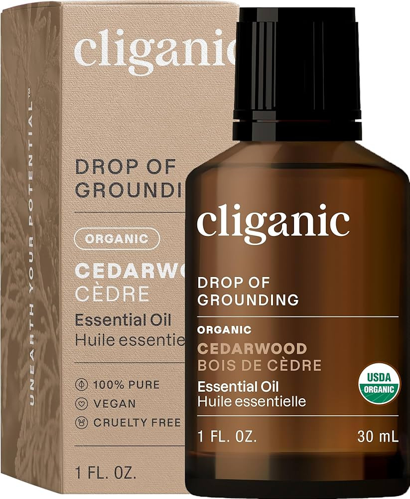 Cliganic Aceite esencial de cedro orgánico, 100% puro y natural sin diluir, para difusor de arom... | Amazon (US)