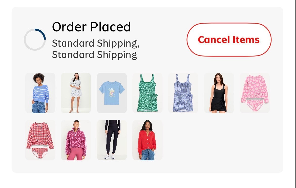 My old navy order!