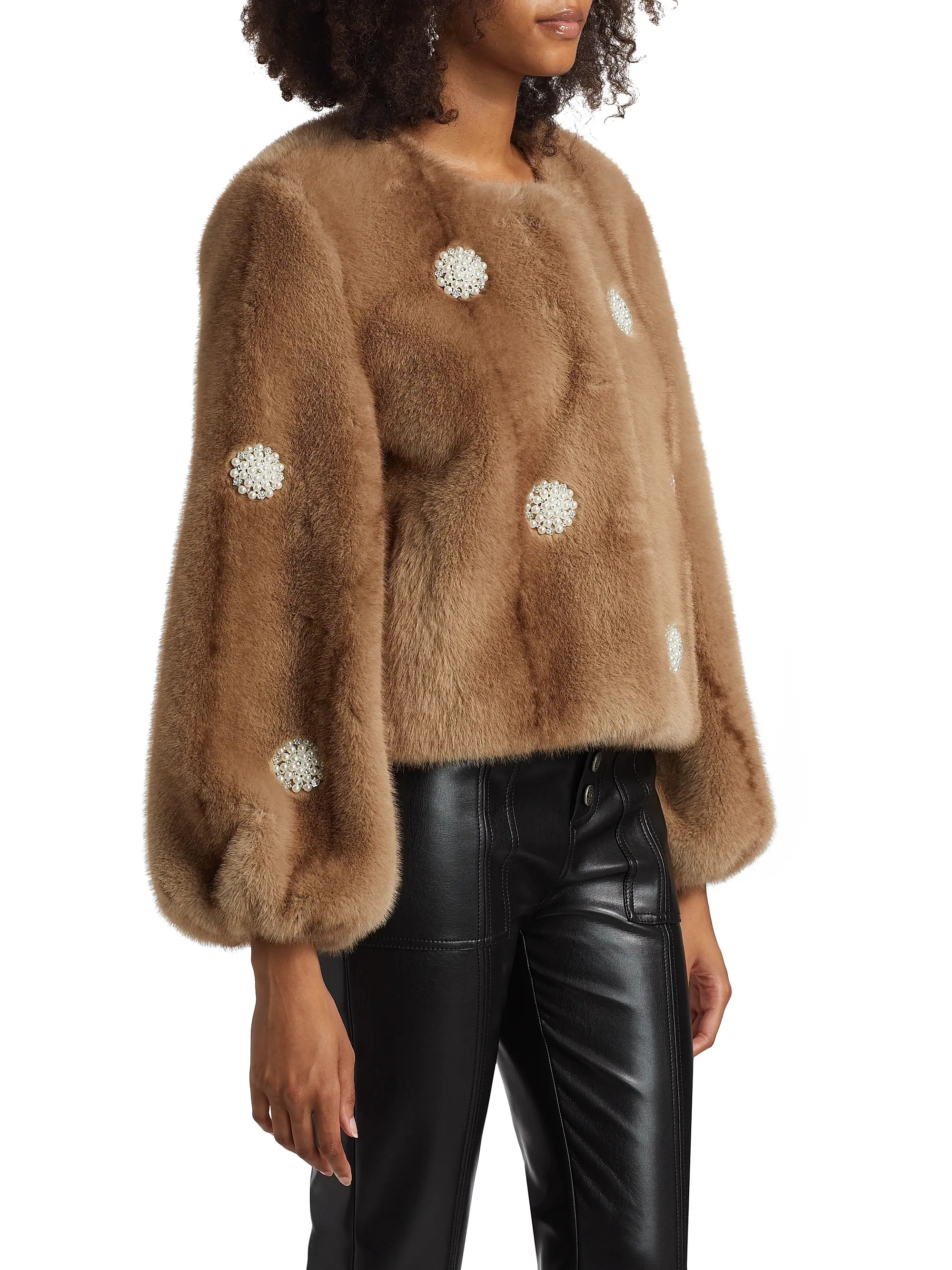 Benson Embellished Faux Fur Jacket | Saks Fifth Avenue
