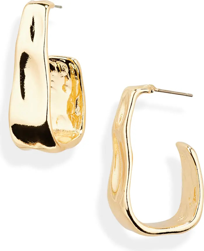 Cara Hammer Textured Hoop Earrings | Nordstromrack | Nordstrom Rack