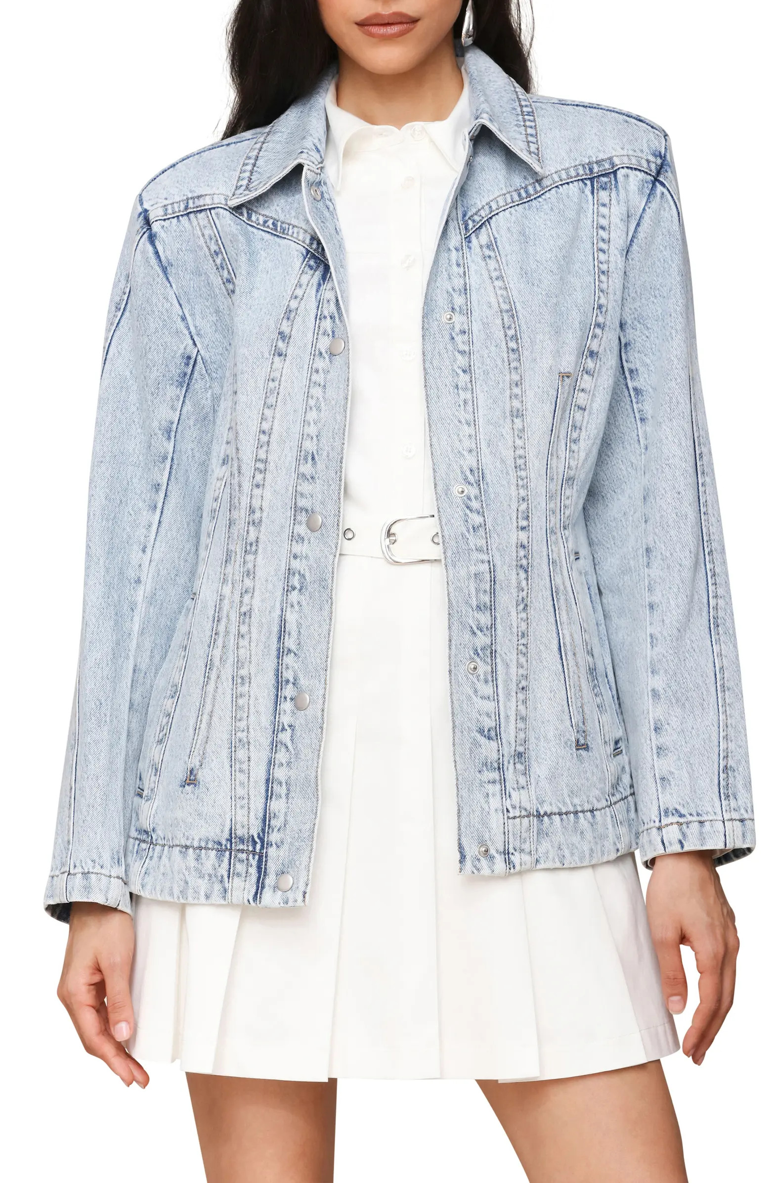 Corset Seamed Denim Jacket | Nordstrom