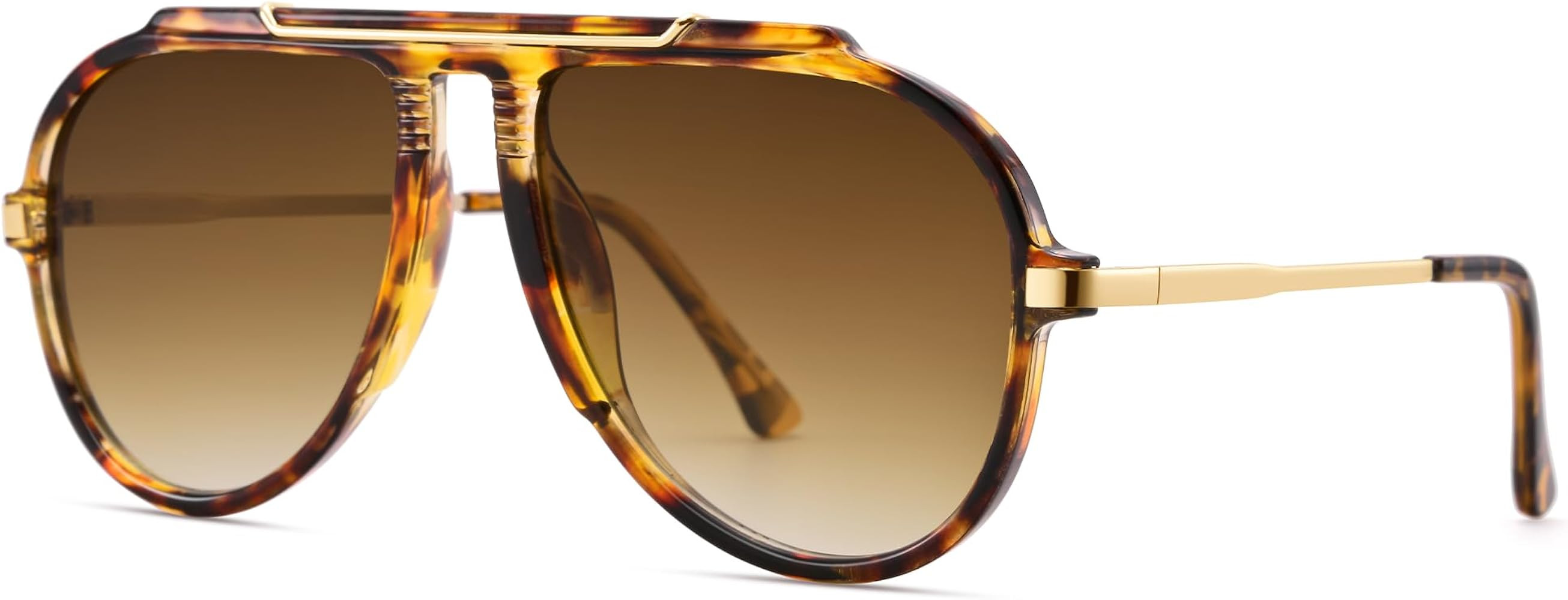 Pro Acme Oversized Aviator Sunglasses for Women Men, 70s Retro Aviators Style with Tangle Free To... | Amazon (US)