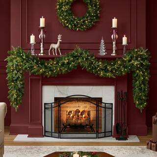 12 ft SMART Grand Duchess Balsam Fir Pre-Lit Garland | The Home Depot