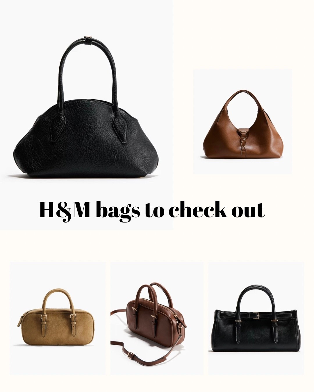 These bags are so lux, you should check them out at @h&m