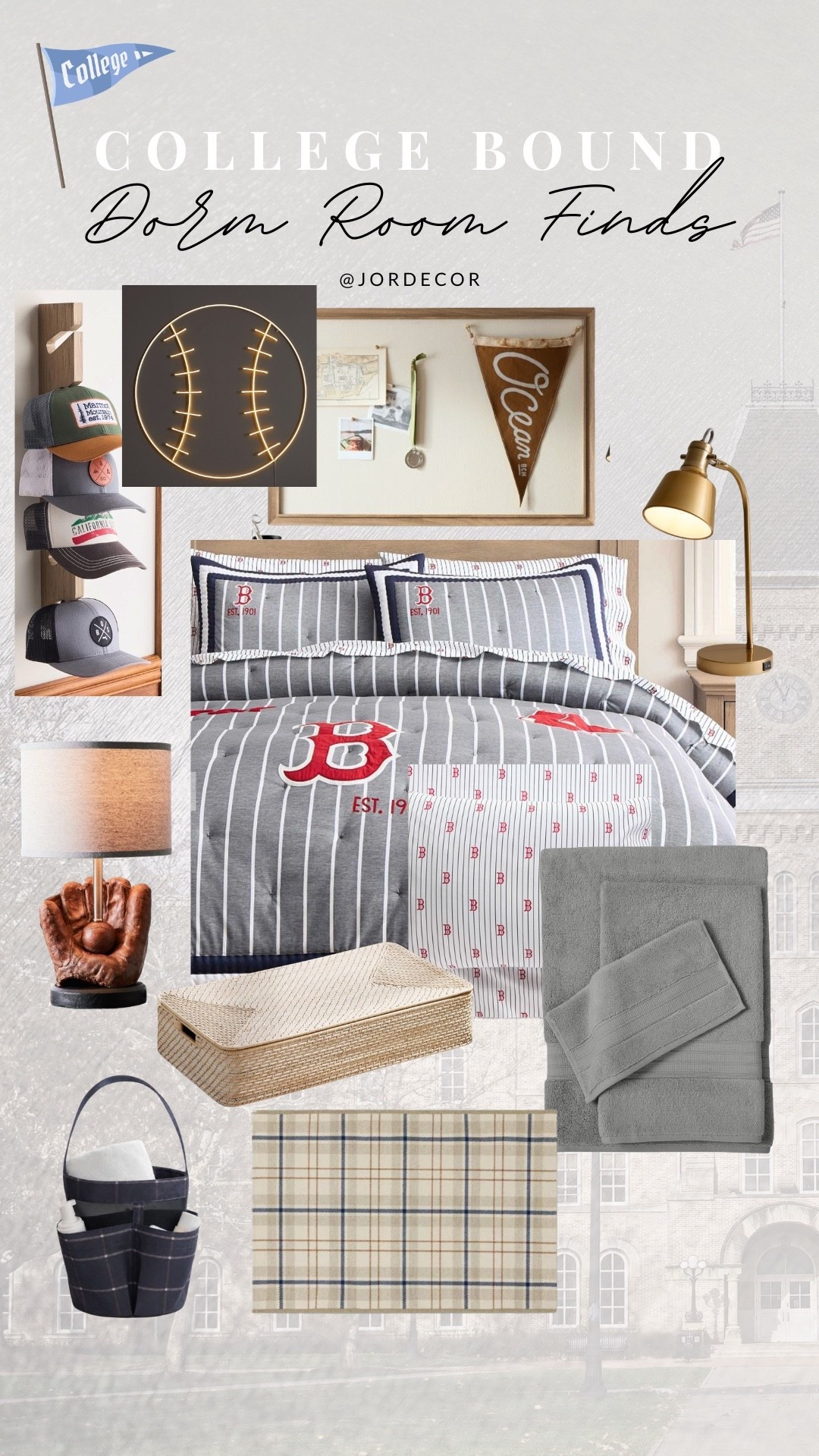 Dorm room style for Boston boys!