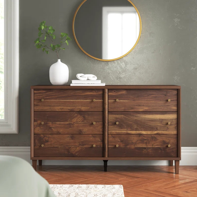 Harry Willow Place 6 Drawer 59.05" W Double Dresser | Wayfair North America
