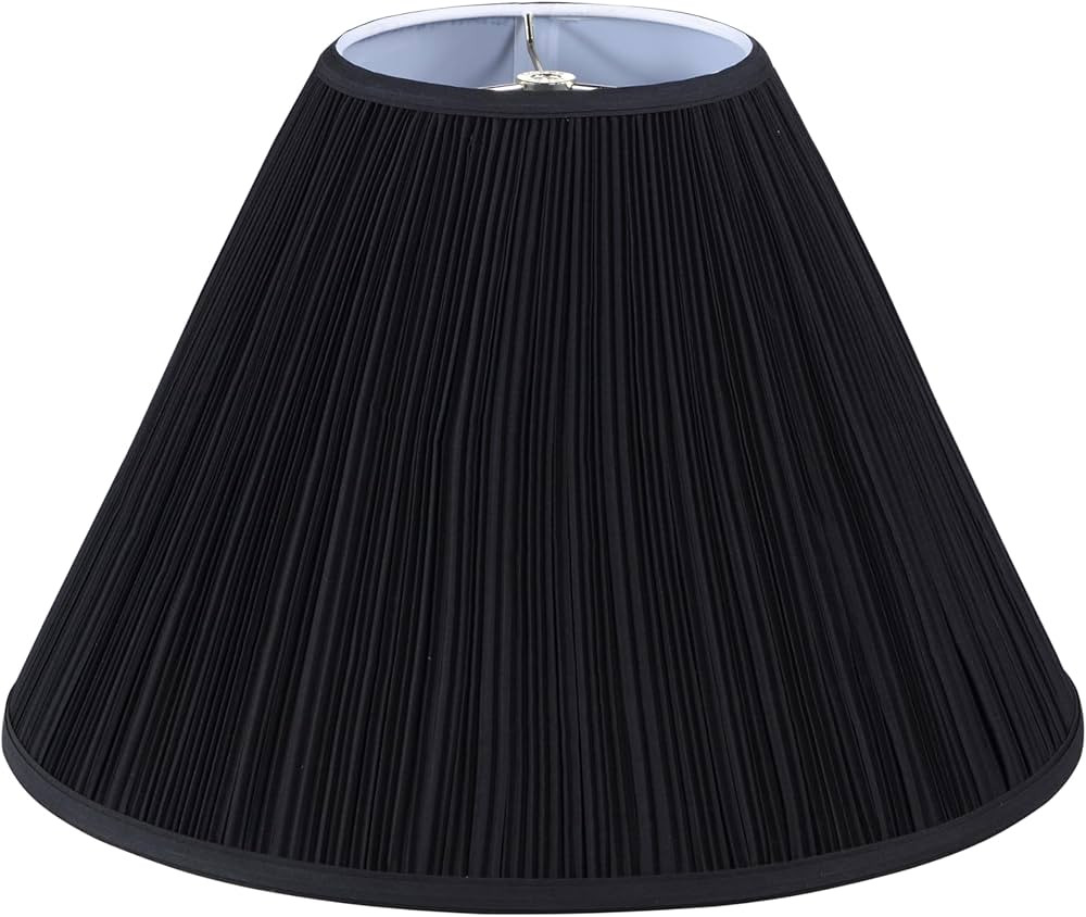 Aspen Creative 33024, Hardback Empire Transitional Spider Lamp Shade, Mushroom Pleated Black Faux... | Amazon (US)