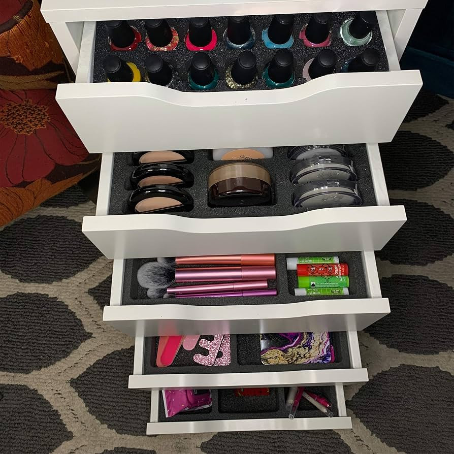 Polar Whale Drawer Makeup Organizers Compatible with IKEA Alex and Hundreds of Other Drawers 5 Pi... | Amazon (US)