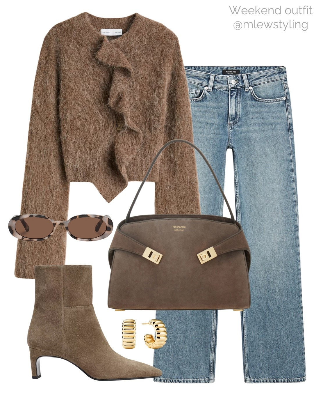Alpaca cardigan with straight leg jeans 🤎

Tags: fall outfit, massimo dutti denim, Ferragamo hug bag, new in Zara suede ankle boots, kitten heel booties, le specs sunglasses, Mejuri hoop earrings, chic autumn outfit, elevated outfit inspo 

#LTKItBag #LTKShoeCrush #LTKStyleTip