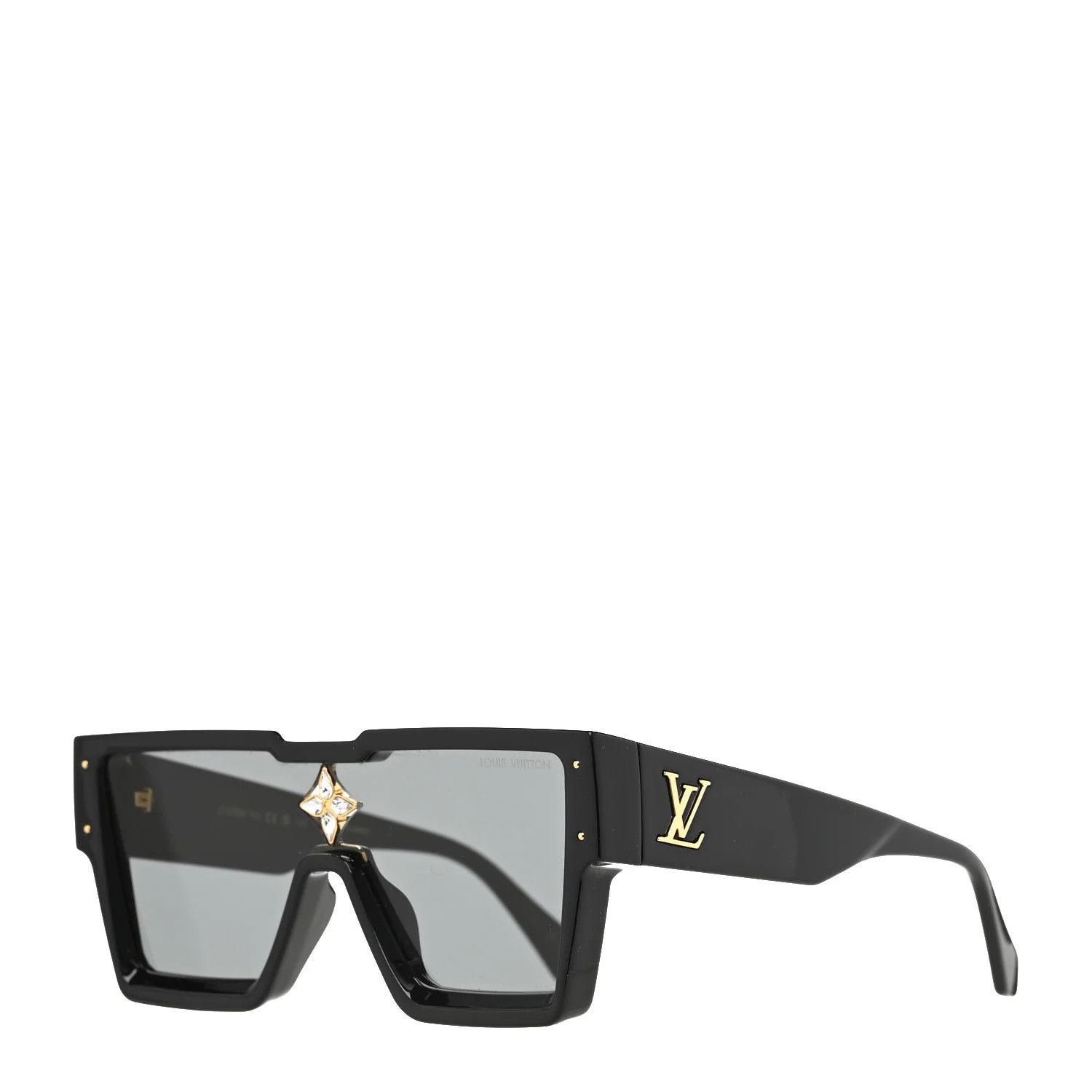 LOUIS VUITTON Cyclone Sunglasses Z1578W Black | FASHIONPHILE (US)