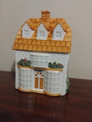House Shaped Cookie Jar / Storage Container Canister with Lid Ceramic Vintage  | eBay | eBay US