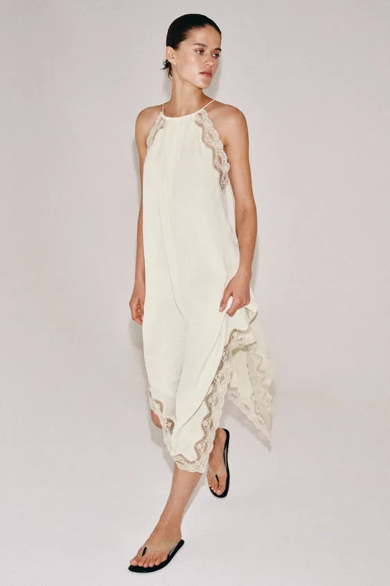 ZW COLLECTION COMBINATION LACE DRESS | Zara US