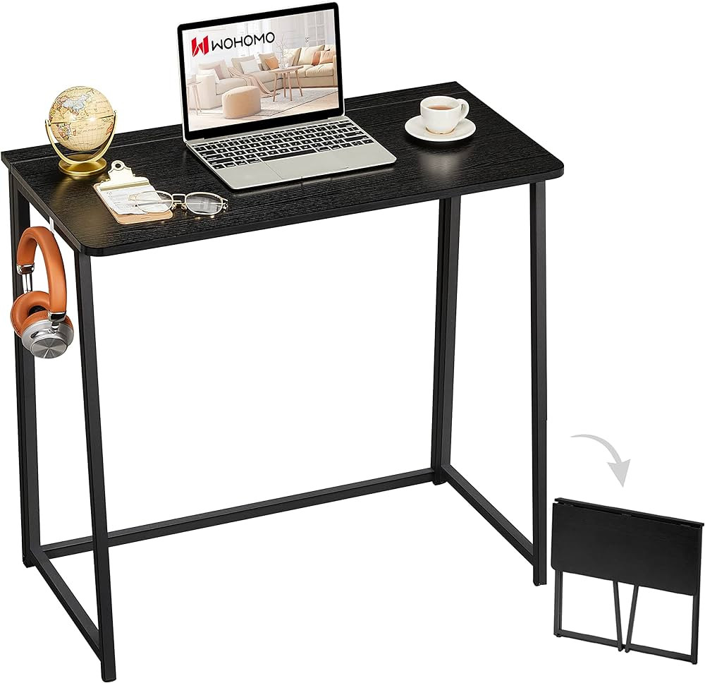 WOHOMO Folding Computer Desk, Small Writing Foldable Desk 31.5", Space-Saving Laptop Table, Easy ... | Amazon (US)