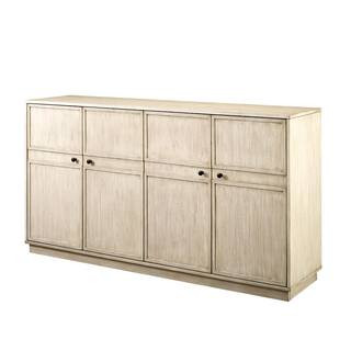 Welwick Designs Birch Wood 4-Door Transitional Sideboard HD8825 - The Home Depot | The Home Depot