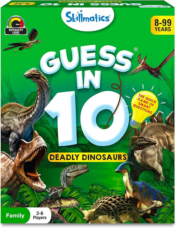 Skillmatics Card Game - Guess in 10 Dinosaurs, Perfect for Boys, Girls, Kids, and Families Who Lo... | Amazon (US)