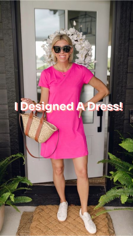 The most flattering, comfortable, versatile, dress you’ll have in your summer wardrobe! 

It’s made of 100% organic cotton &  this pop of pink is the perfect statement maker piece to wear for everyday, travel, the pool or work! 

I’m 5’10” and wearing a size medium 

#LTKActive #LTKFindsUnder100 #LTKOver40