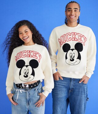 Mickey & Friends | Aero Mickey Mouse Crew Sweatshirt | Aeropostale