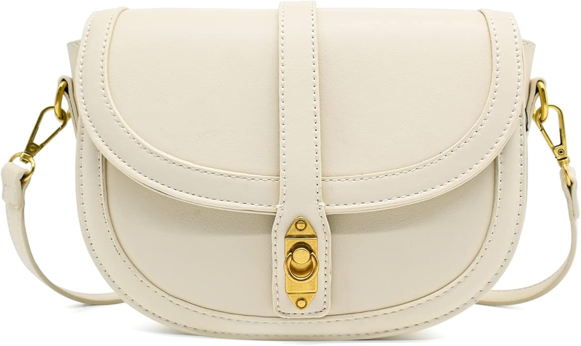 PS PETITE SIMONE Saddle Bag Small Crossbody Bags for Women Trendy Leather Purses for Women | Amazon (US)