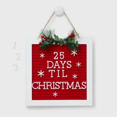 Letter Board Christmas Countdown Sign Red and White - Wondershop™ | Target