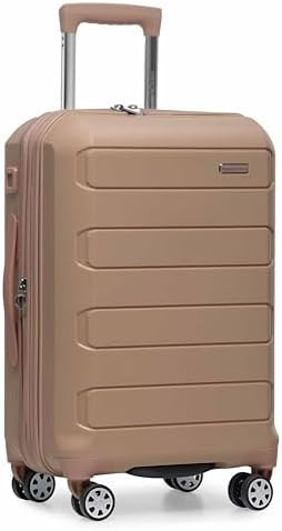 Traveler's Choice Pagosa Indestructible Hardshell Expandable Spinner Luggage, Latte Beige, 22-Inc... | Amazon (US)