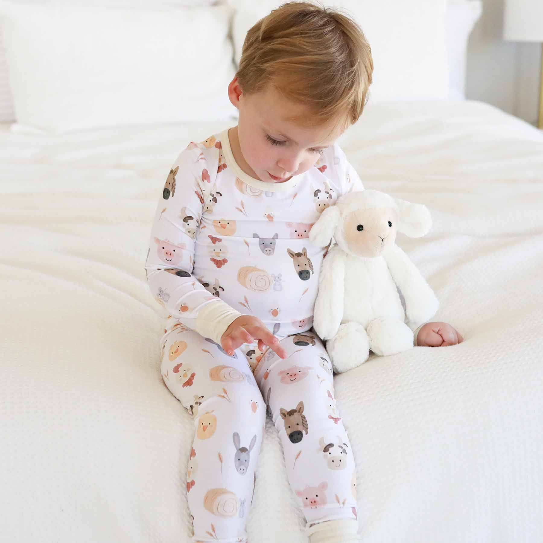 Barnyard Buddies Two Piece Pajama Set | Caden Lane