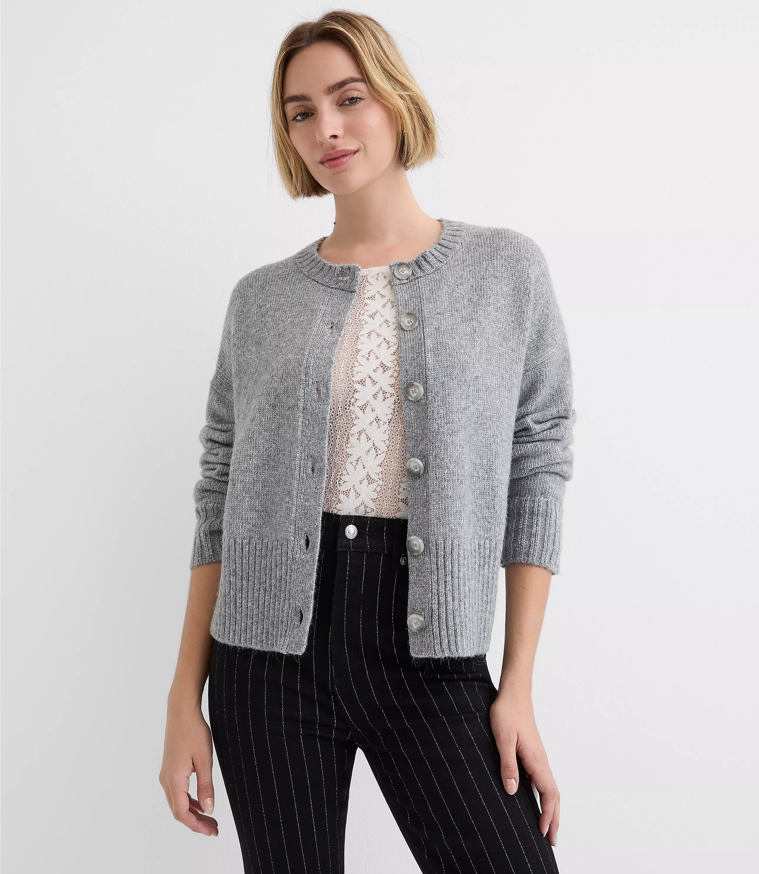 Ribtrim Cardigan | LOFT