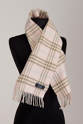 Burberry London Wool Pink Nova Check Short Scarf | eBay US