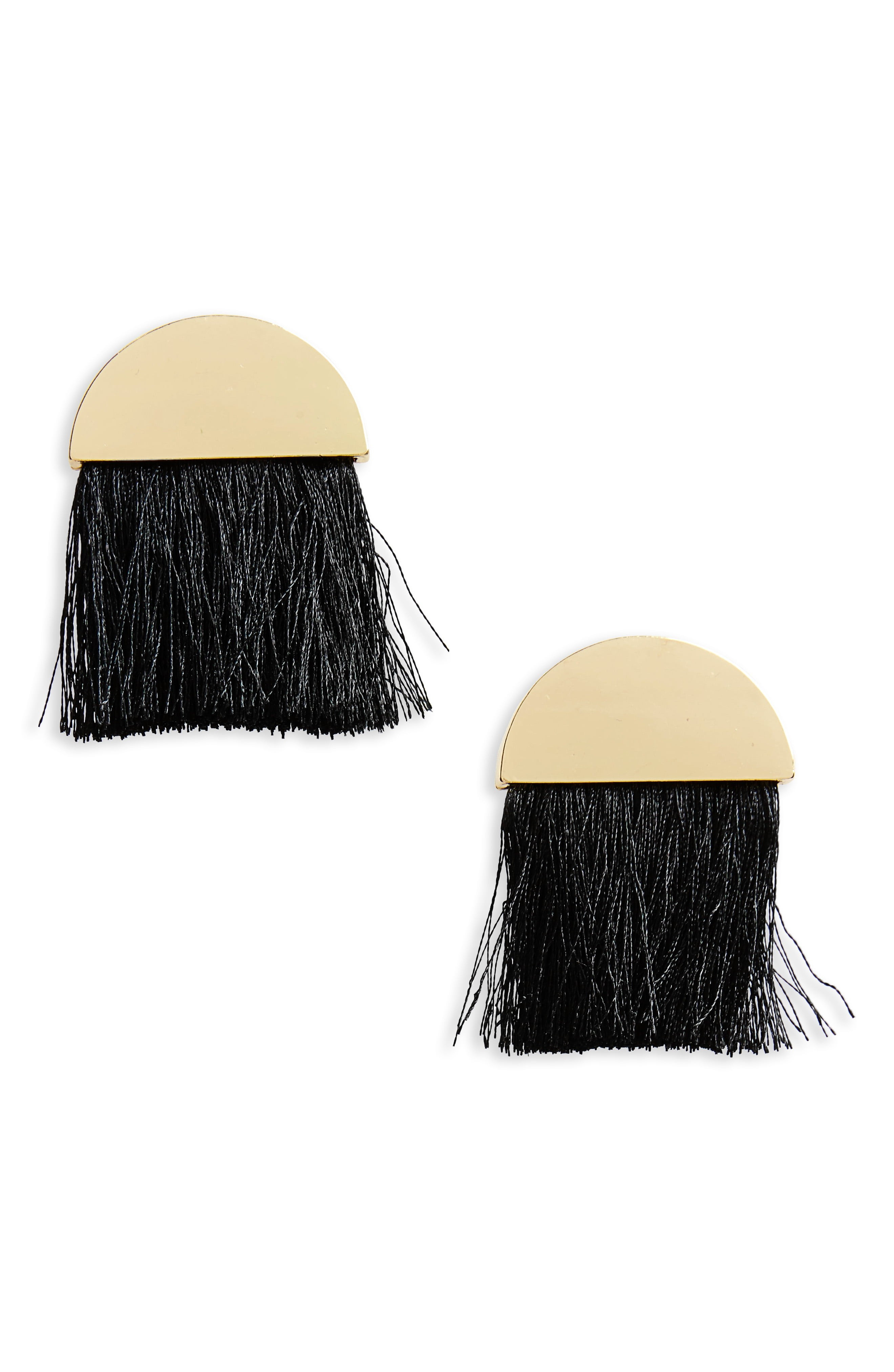 Metal & Tassel Fan Earrings | Nordstrom