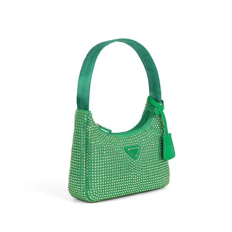 Luxury Designer rhinestone crystal hobo diamond Shoulder Bags Womens underarm tote shiny handbag ... | DHGate