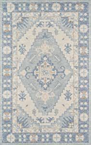 Momeni Anatolia Wool and Nylon Area Rug, 3'3" X 5', Blue | Amazon (US)