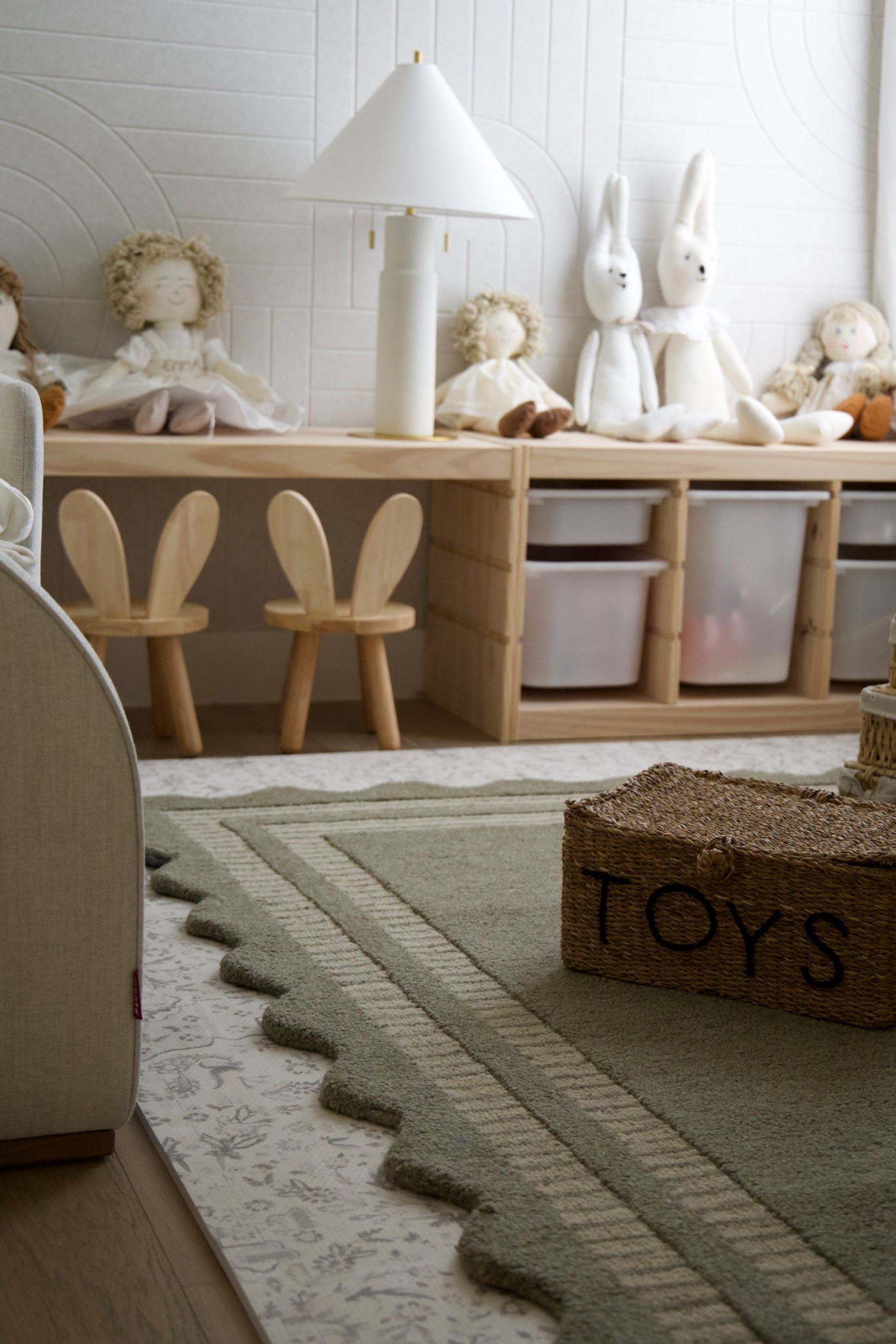 Playroom - kids room - vintage style bedroom - loloi rugs - Chris loves Julia collection - green rug - house of noa rugs - ikea hack 

#LTKFindsUnder50 #LTKKids #LTKHome