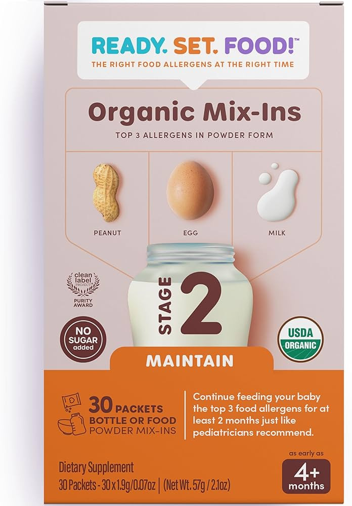 Stage 2 Mix-ins \u2013 Safe & Easy Early Allergen Introduction for Babies 4+ Months, Mix with a B... | Amazon (US)