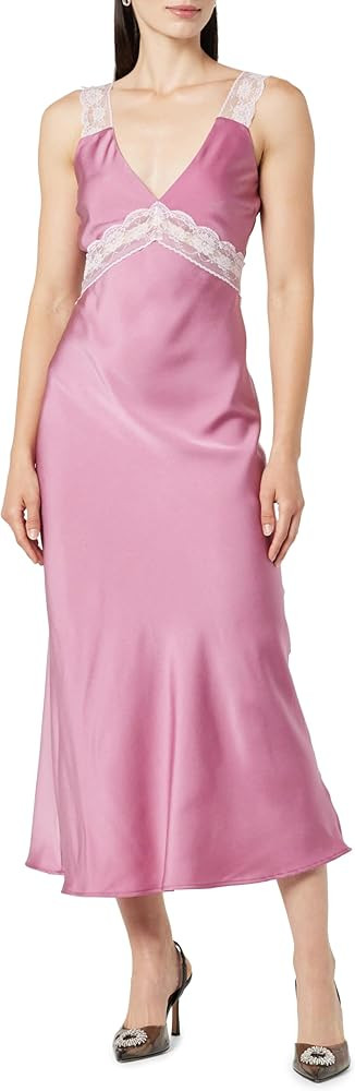 The Drop Women's Valentina Lace-Trimmed Slip Dress | Amazon (US)