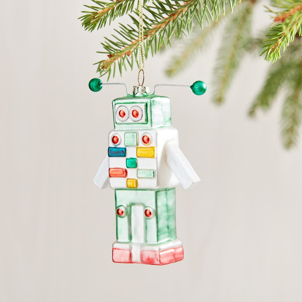 Blown Glass Robot Ornament | West Elm (US)
