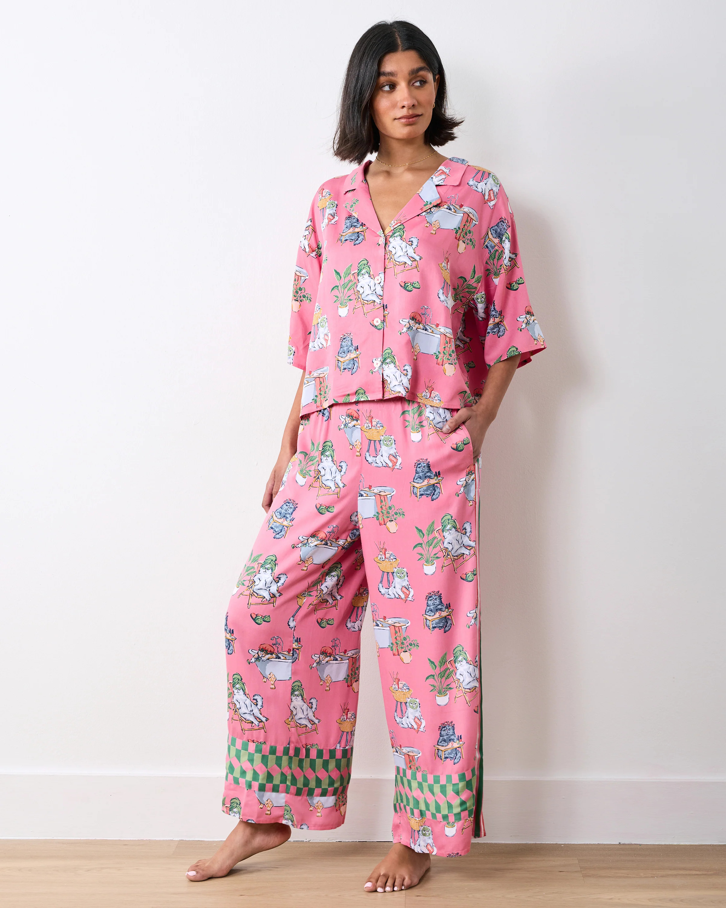 Spa Day - Eco Satin Wildest Dreams Set - Pink Polish | Printfresh