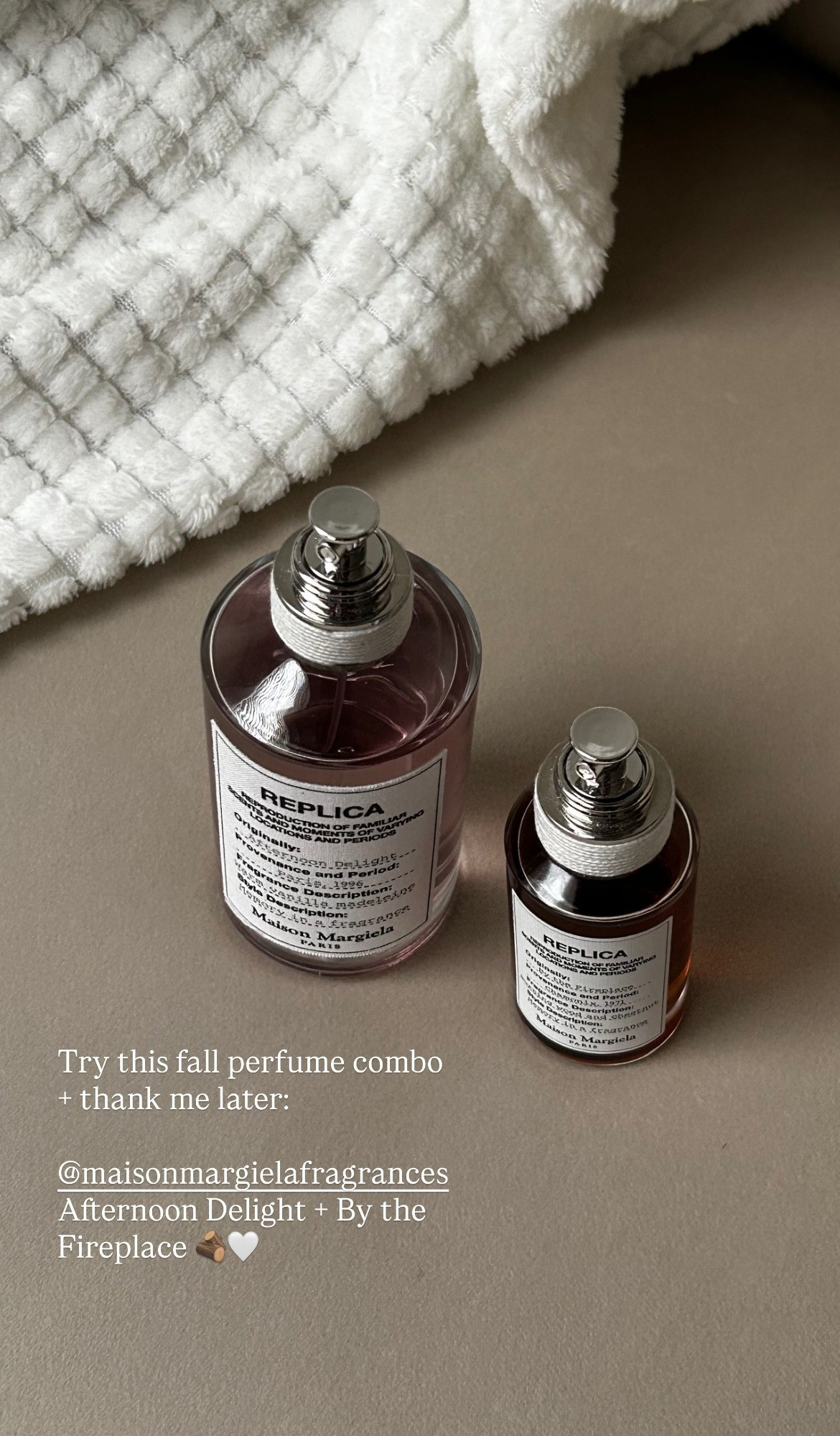 The ultimate fall perfume duo: Maison Margiela Afternoon Delight + By the Fireplace. Tap to shop this cozy duo. #fall #fallfragrance #fallperfume #perfumecombo 

 #LTKFindsUnder100 #LTKBeauty