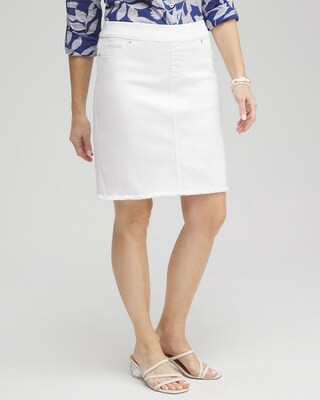 No Stain Pull-on Fray Hem Skort | Chico's