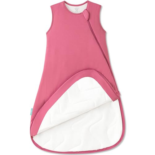 PurComfy Supersoft Sleep Sack 1.0 TOG, Premium Bamboo Viscose Baby Sleeping Bag, 2-Way Safe Zipper Sleep Sacks 15-24 Months (Berry) | Amazon (US)