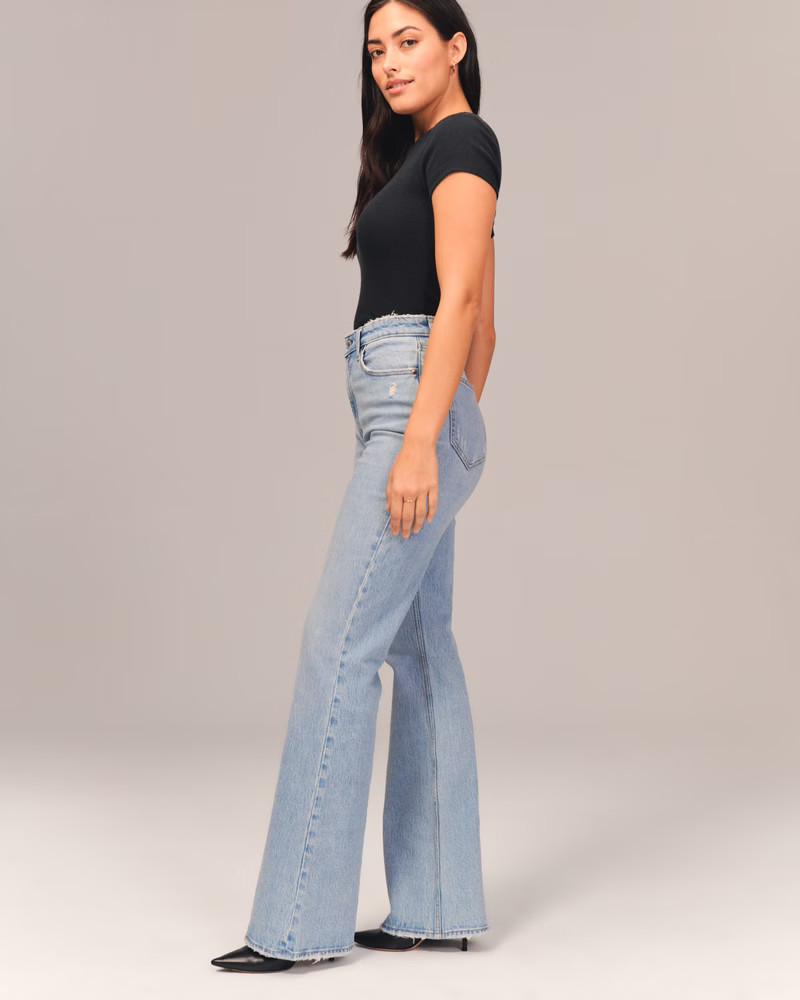 Women's Curve Love High Rise Vintage Flare Jean | Women's Bottoms | Abercrombie.com | Abercrombie & Fitch (US)